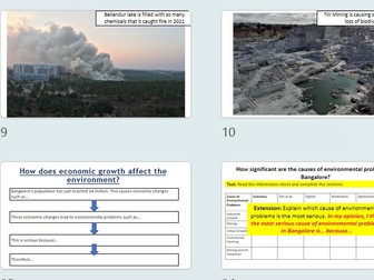 L5 What environmental problems has economic development caused in India?