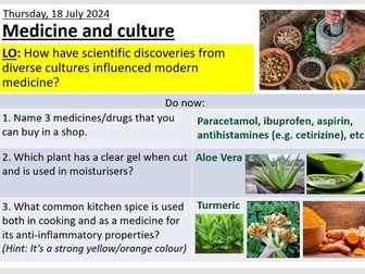 Culture Day Science Lesson - Traditional and Modern Medicine