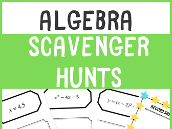 Algebra Treasure Hunts