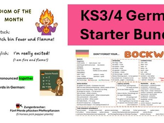 German Bundle: Idioms, Phonics, Writing Mat
