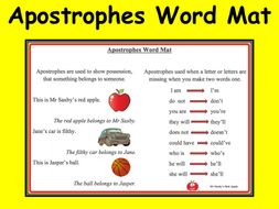 apostrophe mat word