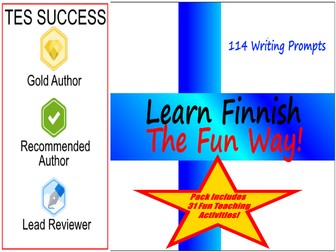 114 Finnish Writing Worksheets For Writing Practice + 31 Fun Teaching Activities For These Cards