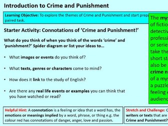 KS3 Crime and Punishment Full SOW