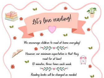 Home reading expectations