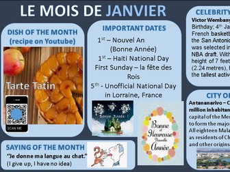 French Cultural Calendar