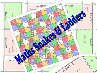 Maths Factorization Educational Game - Snakes & Ladders