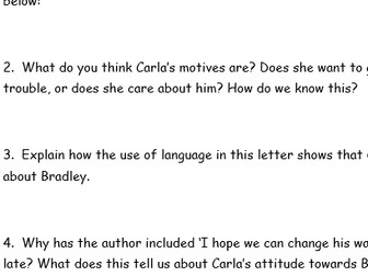 Formal Letter Comprehension Task