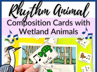 Wetland Animal Printable Rhythm Manipulatives + Composition