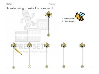 EYFS Maths: Number 1 formation