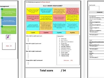 AQA A Level Business NEW specification 7137 and 7138: Y12 Starter pack