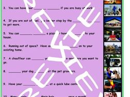 Running Errands and Having Things Done 3 Photo Worksheet Set