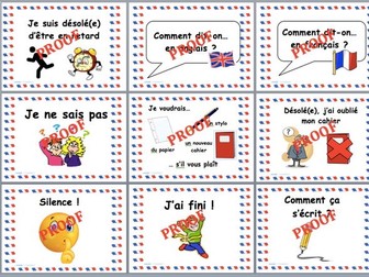 French classroom language display posters