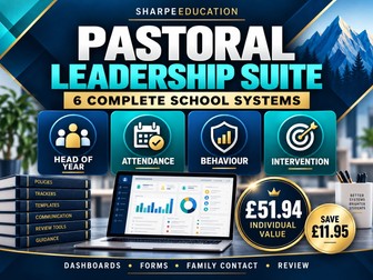 Pastoral Leadership Suite | Head of Year, Attendance, Behaviour & Intervention