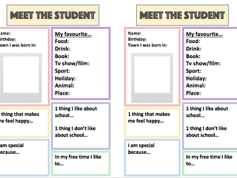 Meet the Student / Meet the teacher