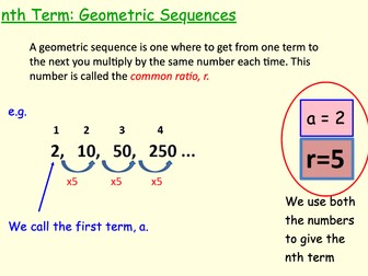 Geometric Sequences: nth Term