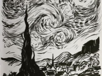 Van Gogh Landscape Mark Making