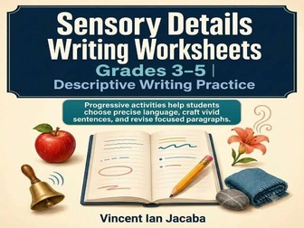 Sensory Details Writing Worksheets Grades 3–5 | Five Senses Descriptive Writing