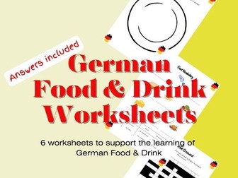 German Food & Drink Worksheets