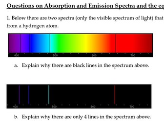 Absorption/Emission Spectra (que, ans, vid)