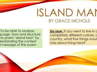 Island Man by Grace Nichols