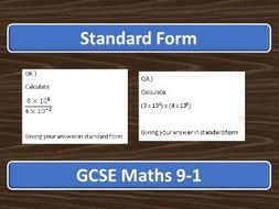 GCSE Maths 9-1 Standard Form Exam Questions | Teaching ...