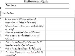 Ks1 2 Halloween Quiz 