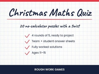 Christmas Maths Quiz: 20 No-Calculator Puzzles