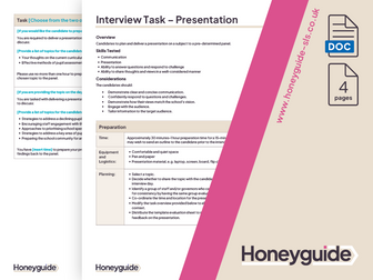 Assistant Deputy Headteacher Interview Task - Presentation
