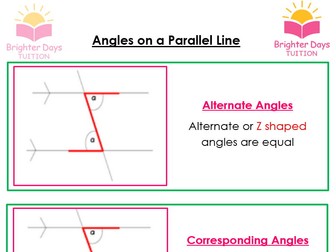 Angles on a parallel line poster