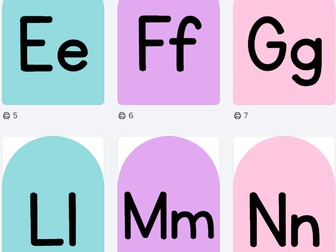 Pastel Scallop Alphabet Display