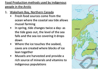 OCR Alevel Geography Future of food, The Arctic
