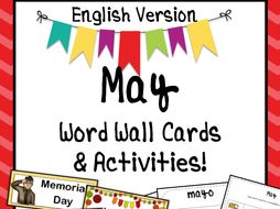 May Word Wall Cards AND Activities! English version