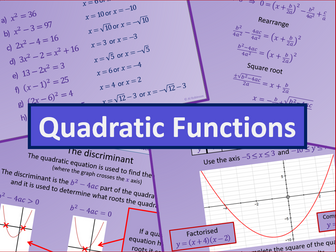 Quadratic function - A level AS Mathematics
