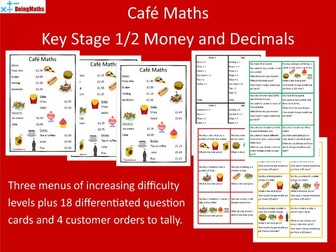 Cafe Menu Maths (Primary Mathematics Money, Arithmetic and Decimals)