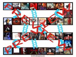 Movie Things and Genres Chutes and Ladders Board Game