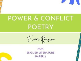 Power & Conflict Poetry Revision Booklet (AQA)