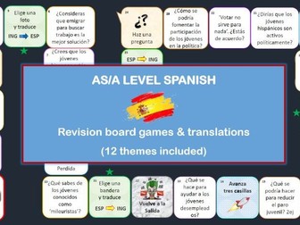 Spanish AS/A Level Revison Board Games & Translations