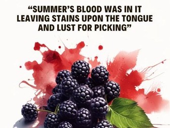 'Blackberry Picking' Quotation Poster New Eduqas Anthology