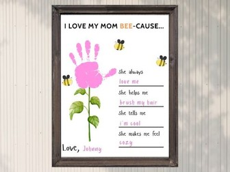 Handprint Mothers Day Craft | Handprint Mother`s Day Card