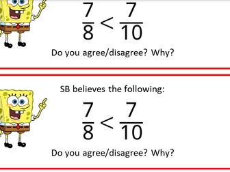 Year 5 Fraction warm up questions - 18 steps