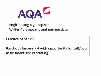 AQA GCSE English Language Paper 2 Practice Papers and Feedback
