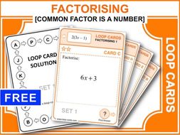 Factorising 1 (Loop Cards)
