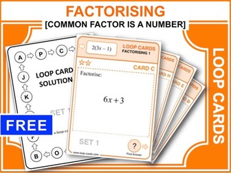 Factorising 1 (Loop Cards)