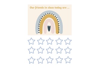 Boho Rainbow Self Registration Display | EYFS & KS1 | Classroom Attendance