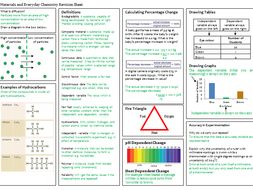 KS3 Materials and Everyday Chemistry Revision Mat with Answers