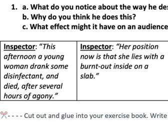 An Inspector Calls - Analysing the Inspector's Use of Language