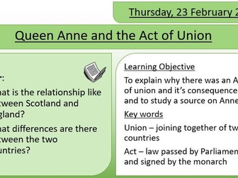 Queen Anne and the Act of Union
