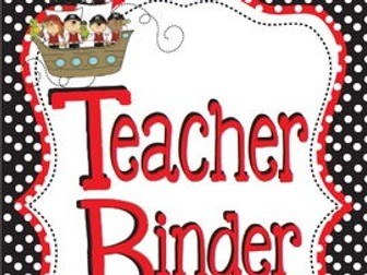2016-2017 Pirate Themed Teacher Binder--Planners, Forms and Templates!