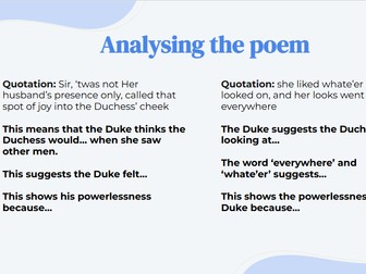 My Last Duchess: English Literature GCSE Poetry