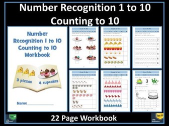 Number Recognition: Counting to 10: Worksheets